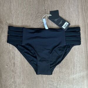 Seafolly Collective Multi Strap Hipster Swimwear Bottom- Black size US 4